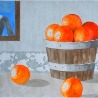 Still life with oranges, a painting by AFGuerrerro