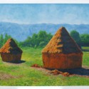 Monet&#039;s Haystacks, a painting by Hobbit25