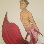 Merman, a drawing by art_le_fabu