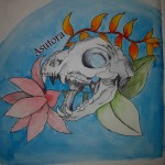 Skull , a painting by Asutora