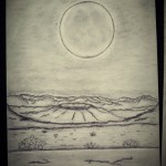 crust of desert, a drawing by Marim