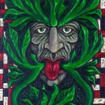 Design for &#039;Green Man&#039; Art Card 1, a painting by MarkAAA