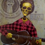 Woody Guthrie Calavera , a painting by mikekimart