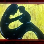 Mother &amp; child, a painting by Nidhi Singh