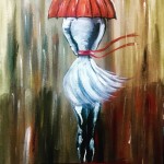 Walk in the rain Part 1 , a painting by Nidhi Singh