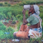 Hunger, a painting by parthiban