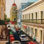 Near Parque de Armas, a painting by Ramon Lopez Collazo