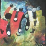 Let&#039;s dance, a painting by William Ngendandumwe